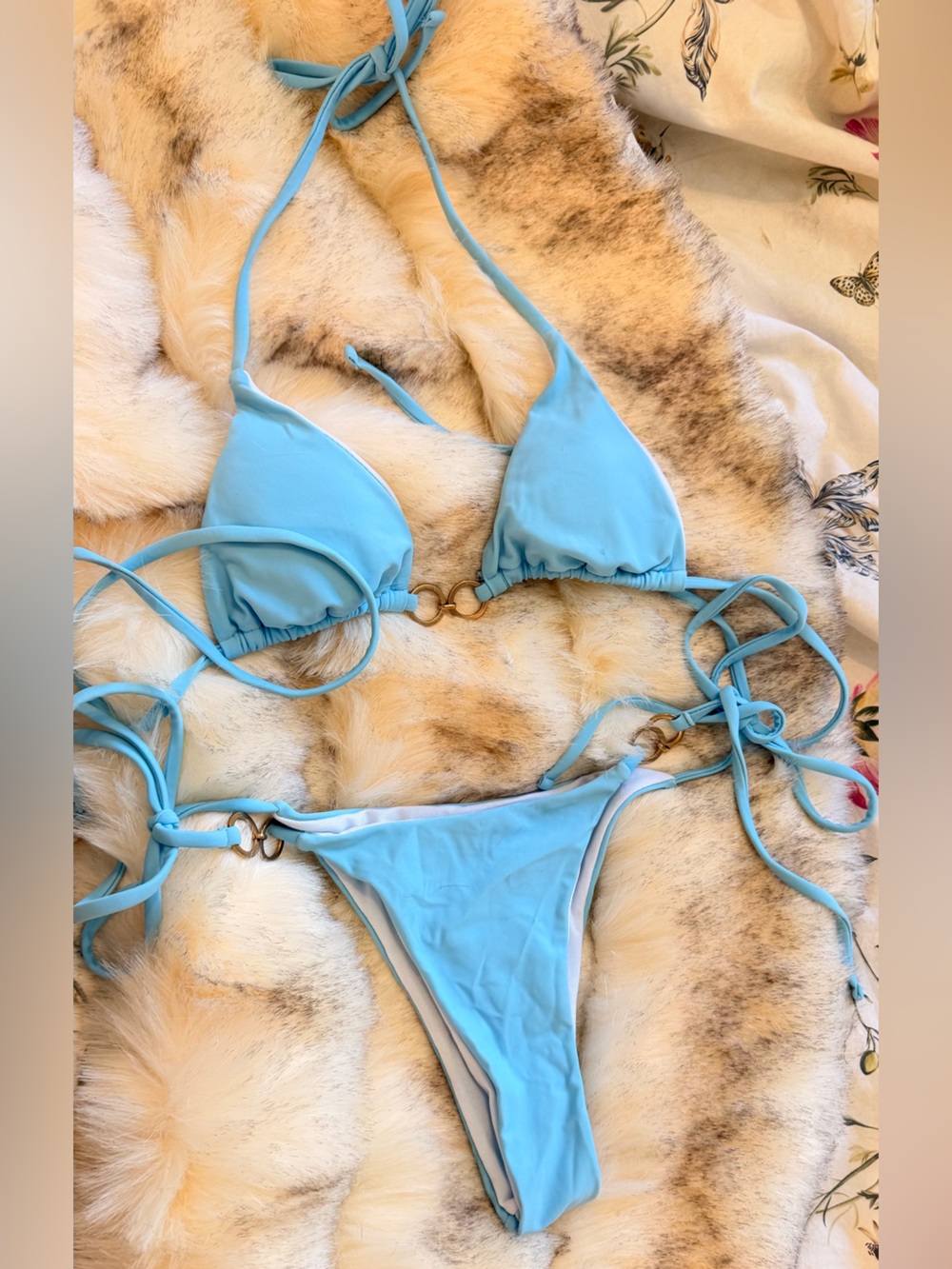 Women's Light Blue String Bikini - S